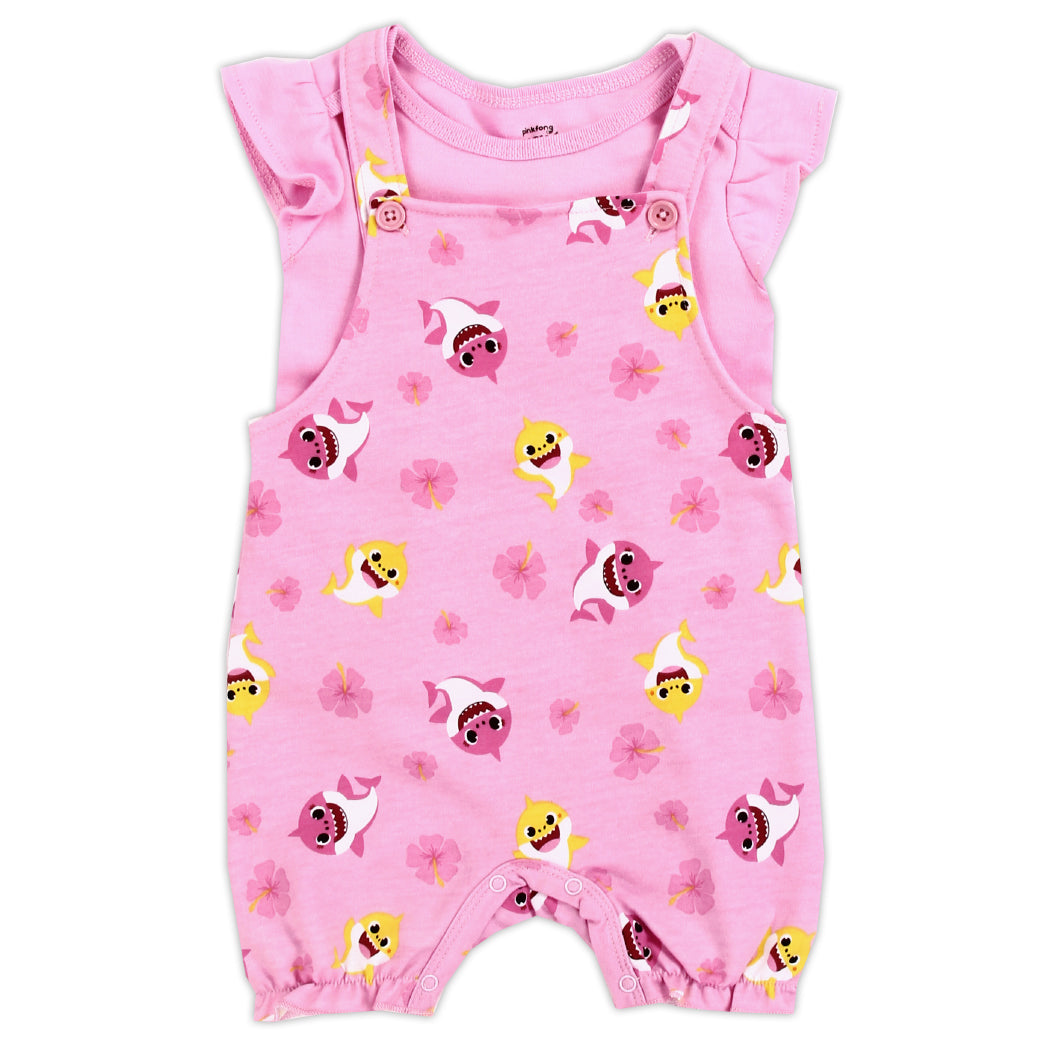 BABY SHARK Girls Infant Shortall Set (Pack of 6)