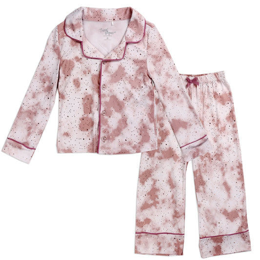 Girls 2T-4T Button Down 2-Piece Pajama Set (Pack of 6)