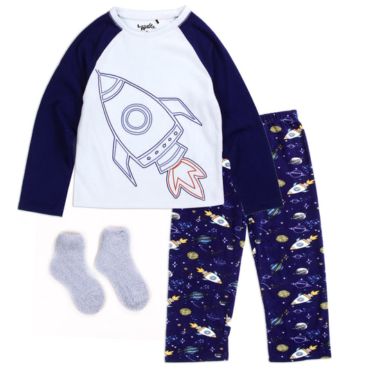 Boys 4-7 Polar Fleece 3-Piece Pajama Set (Pack of 6)