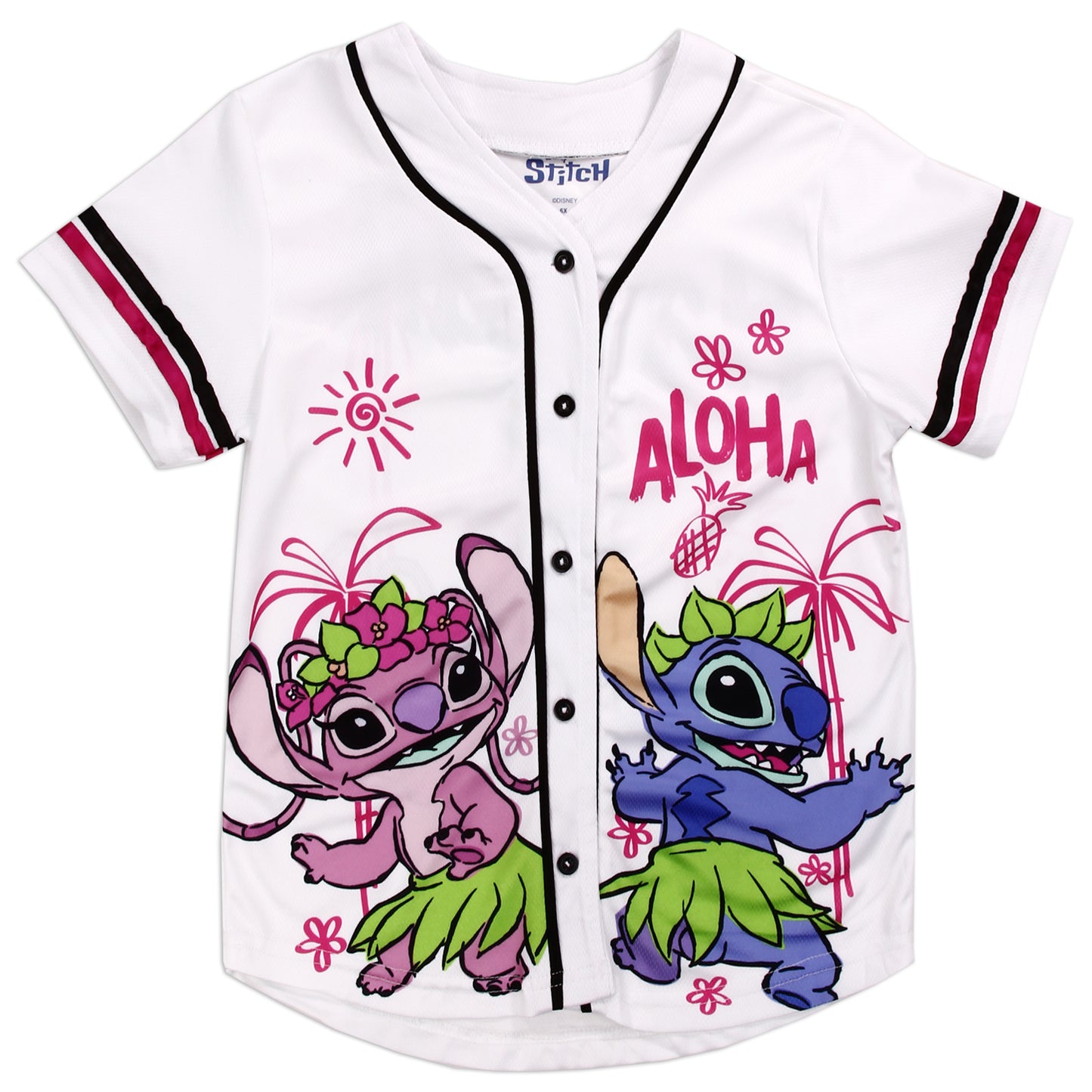 STITCH Girls 4-6X Baseball Jersey (Pack of 6)